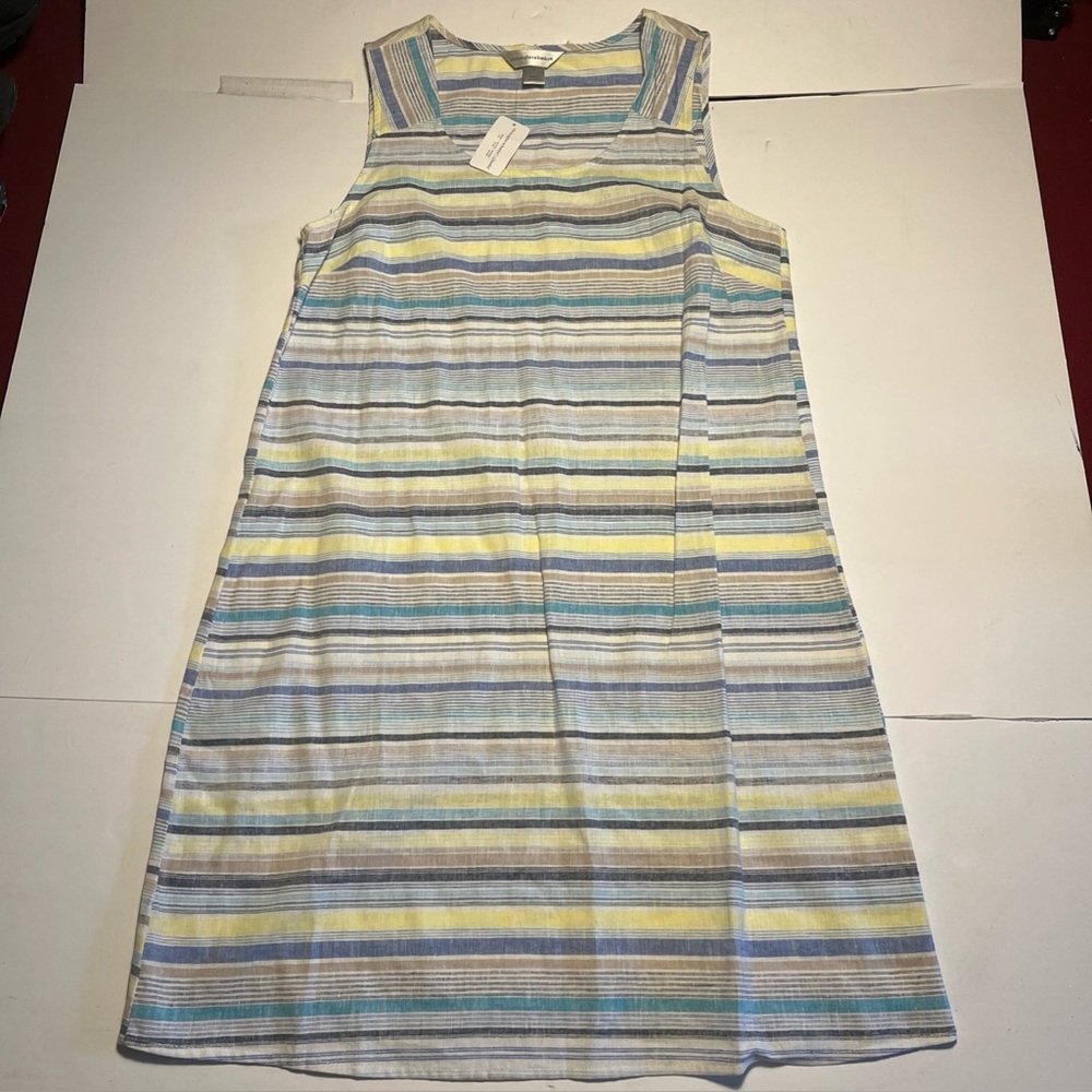 Christopher & Banks Jumper Women's Small Stripped Linen Blend Prairie Preppy